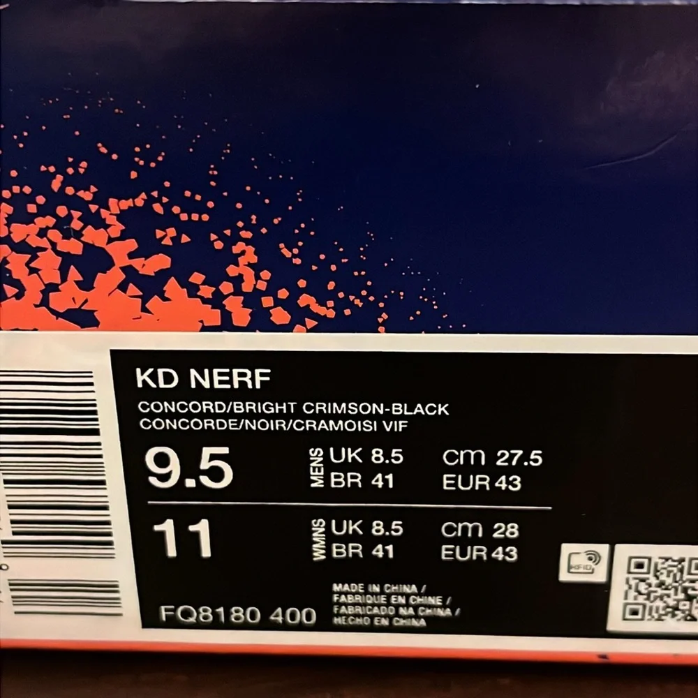 Nike KD IV Nerf Shoes Sneakers new FQ8180 400 Men’s Size 9.5